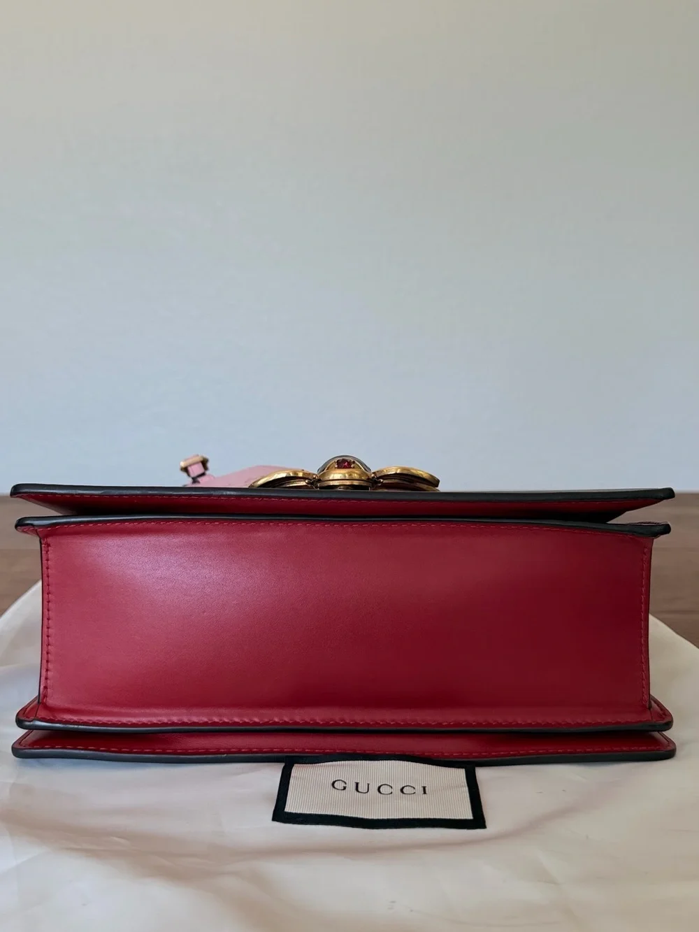 GUCCI QUEEN MARGARET COLORBLOCK LEATHER BEE BAG